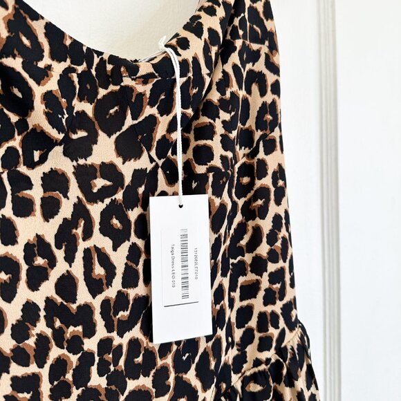 Reformation | NWT Taiga Fit & Flare Mini Dress in Leo Leopard Print Size 10 $218 - Picture 6 of 8